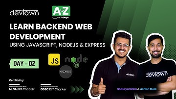 [LIVE] DAY 02 - Backend Web Development using JavaScript, NodeJS & Express  | COMPLETE in 7 - Days