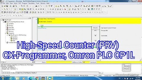 High-Speed Counter (PRV) CX-Programmer, Omron PLC CP1L
