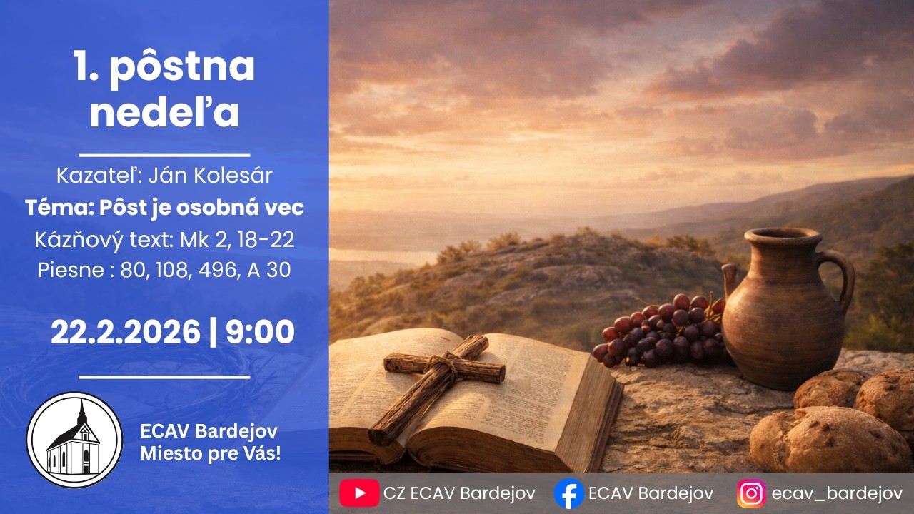 22. 2. 2026 | 1. pôstna nedeľa | Pôst je osobná vec
