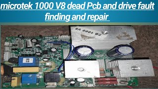 microtek eb 1000 v8 dead pcb and drive fault repair ||inverter solution (v.k.)||