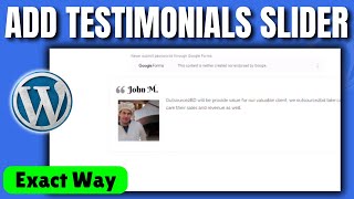 How to add testimonials in wordpress 2026 |Testimonial Section