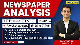 Newspaper Analysis for UPSC and APSC | 2nd April 2026 | APSC and UPSC Exam Preparation | SPM IAS