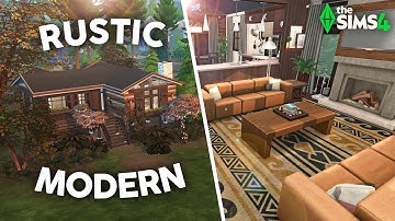 Modern Rustic Home // The Sims 4 Speed Build