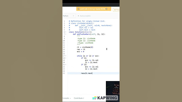Leetcode problem #2 Add Two Numbers Python #shorts#python #pythonprogramming #leetcode #leet #1337