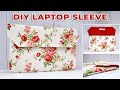DIY Laptop Sleeve in ANY size // FREE Laptop Sleeve Pattern Measurements // Envelop laptop case DIY