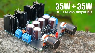 DIY 35W + 35W Hi-Fi Audio Amplifier using IC TDA2050 - TDA2030 - LM1875