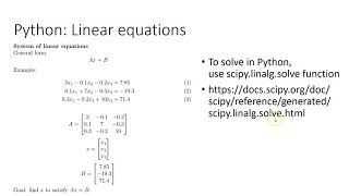 Python Built In Functions for Linear Equations