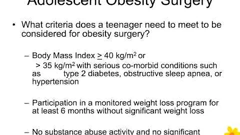 Adolescent Obesity Surgery