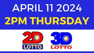 Lotto Result April 11 2024 2pm PCSO