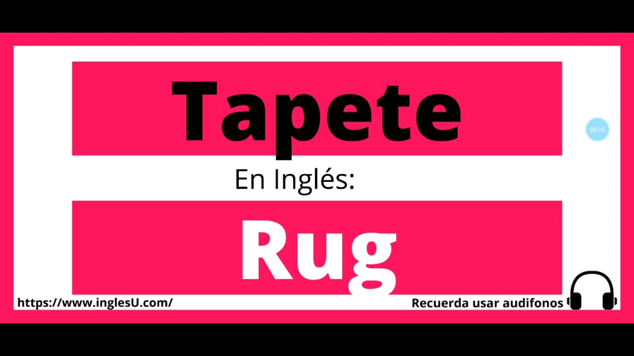 Cómo se dice Tapete en inglés - Tapete en ingles - YouTube