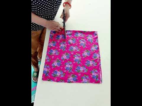 Long fabric cutting dovetail skirt method - YouTube