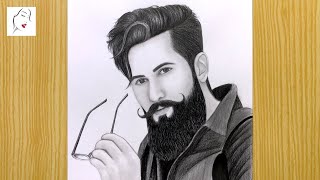 A Beautiful Boy Sketch with Beard for Beginners | How to draw a Boy | how to draw | The Crazy Sketch