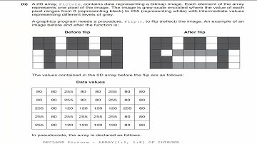Computer Science 9618 Paper 2 1D And 2D Array Question Walkthrough