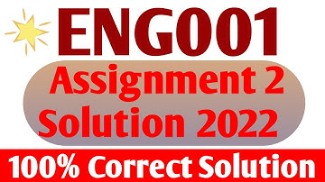 ENG001 Assignment 2 Solution 2022 | Eng001 Assignment 2 Solution Spring 2022 #Informative Vu #eng001