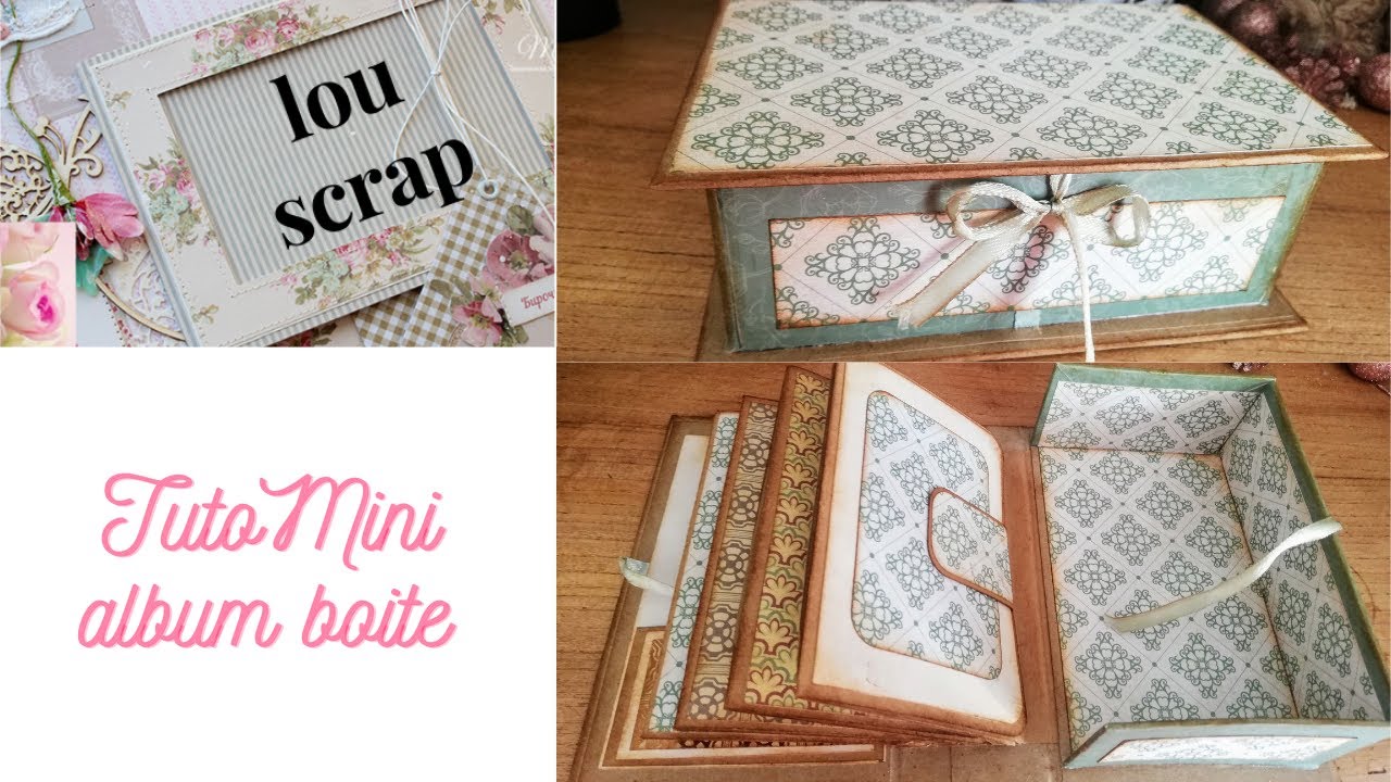 Tuto boite mini album (sous-titres pour mal entendant)   #scrapbooking #tuto #scrapaction