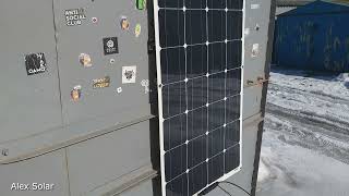 Гибкая солнечная панель 100 ватт. Заряжаю аккумулятор lifepo4 12v 100 а/ч. Измеряю ток.