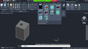 60: Cut Hole in 3D Drawing with Presspull (AutoCAD Tutorial)