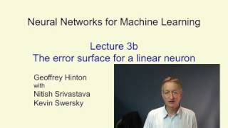 Lecture 3B : The error surface for a linear neuron