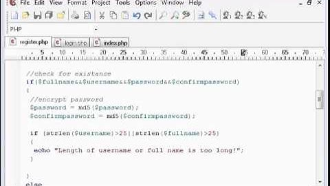 PHP Tutorials: Register and Login Page - Registration [3/6] (5/9)