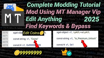 Modding Tutorial Using MT Manager Vip || Complete Tutorial 2025