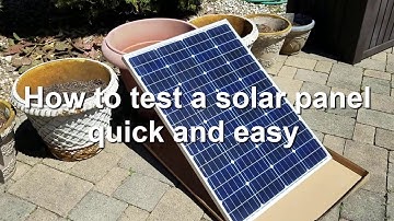 How to test a solar panel quick and easy using a multimeter and the panel