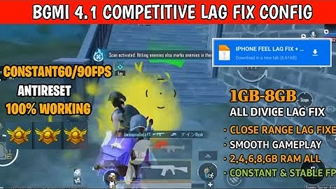 BGMI COMPITITIVE LAG FIX CONFIG 4.1 LAG FIX CONFIG BGMI LAG FIX CONFIG 