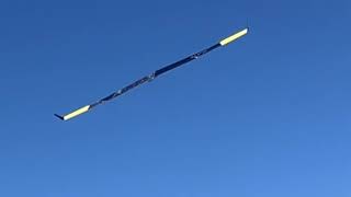 4 m flying wing - slow motion of the flutter issue before adding lead to leading edge at tips. 