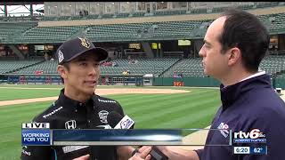 Indy 500 Night at Indians game with Takuma Sato Indy 500 Night at Indians game with Takuma Sato