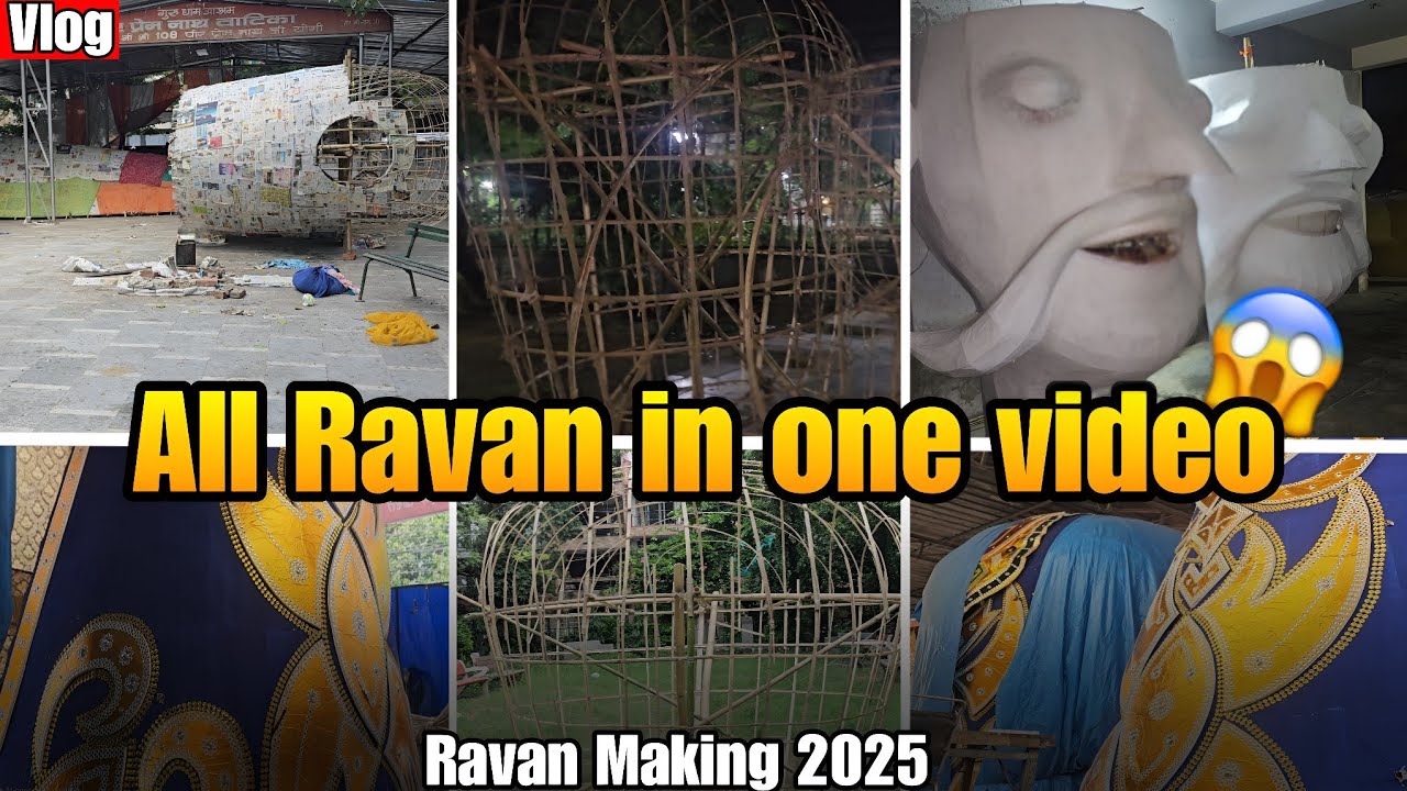 Subhash Nagar All Ravan Making 2025 | Night Vloging | Ravan Making 2025 | 50% Kaam Done | 