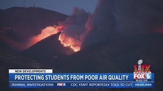 Parent voices concerns about school closures during Border 2 Fire