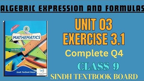 Exercise 3.1 Q4 |class 9 maths |sindh board/karachi board new mathametics book @mathsbymissnisha