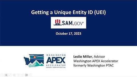 Getting a Unique Entity ID (UEI)