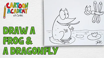 How to Draw a Frog and a Dragonfly | Cartoon Academy with Joe Wos