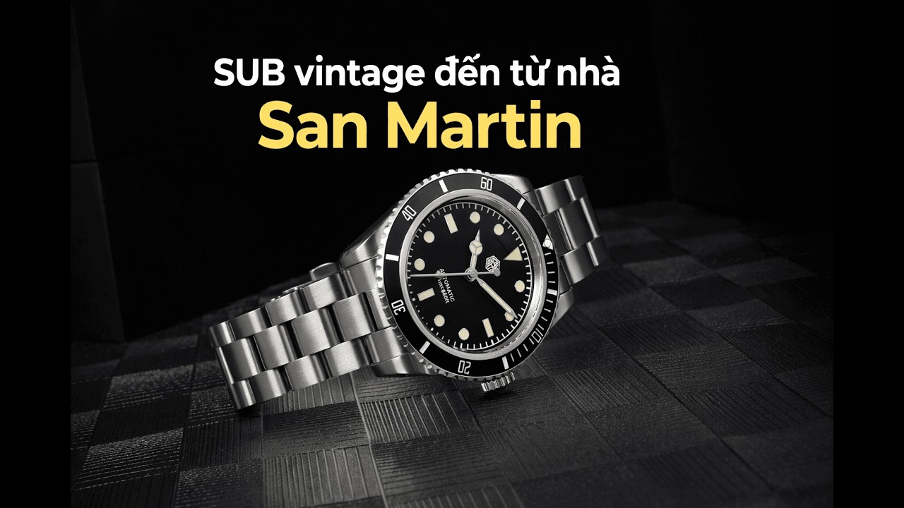 Review San Martin SN004 homeage Rolex Submariner Ref. 6200 (King Sub) và Tudor Submariner Ref. 7924.