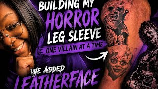 Building My Horror Leg Sleeve One Villain at a Time | Tattoo Vlog