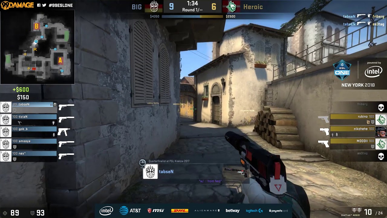 tabseN ACE vs Heroic @ ESL One New York 2018