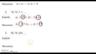 CCA1 - Translating Recursive and Explicit Formulas