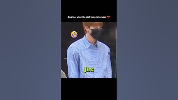 Taejin: Jin’s face when the staff came in between 💔 #bts #shorts #taejin #btsshorts #jin #taehyung