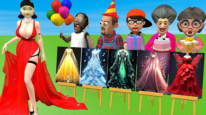 Scary Teacher 3D vs Squid Game Birthday Gift Beautiful or Faulty Dress & Dressing Room Challenge
