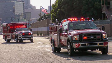 LAFD Fast Response 9 & Rescue 804 Responding