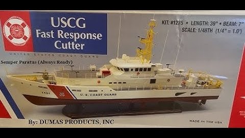 U S Coast Guard Fast Response Cutter (model) by; Dumas Products, Inc. Installing the Deck Edging.
