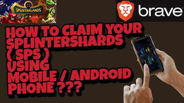 How to claim SPLINTERSHARDS ( SPS ) in SPLINTERLANDS using Mobile /Android phone? #splinterlands
