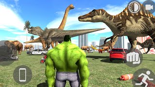 Giraffe vs dinosaur vs The Hulk || indian bike driving 3D games 😱 new update elephant attack on road screenshot 3