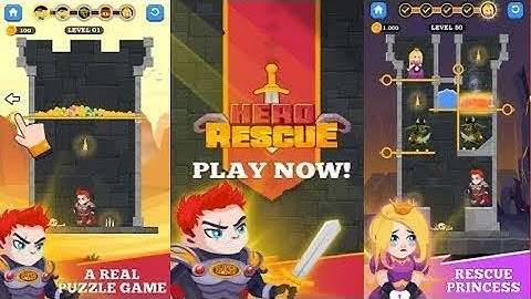 HERO RESCUE - LEVEL 251 to 270 walkthrough - Save the princess 👸 kill the goblin, get the loot