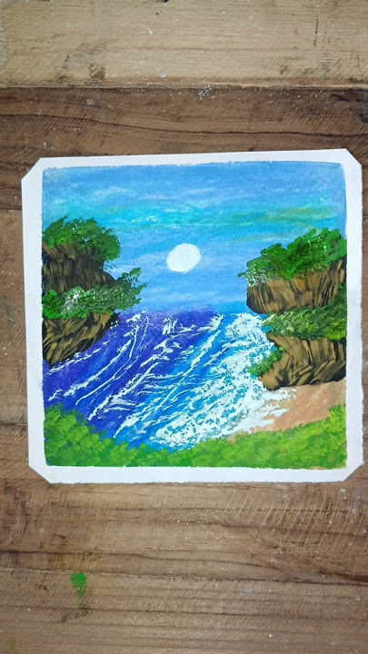 How to draw background scenery with oil paints colours easy for beginners #trend #art #viralvideo