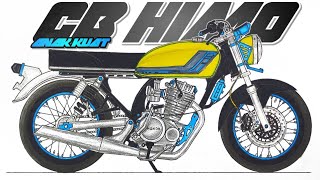 Cara Menggambar Motor Herex Cb Mas Falah Anak Kuat, Menggambar Motor Cb Anak Kuat