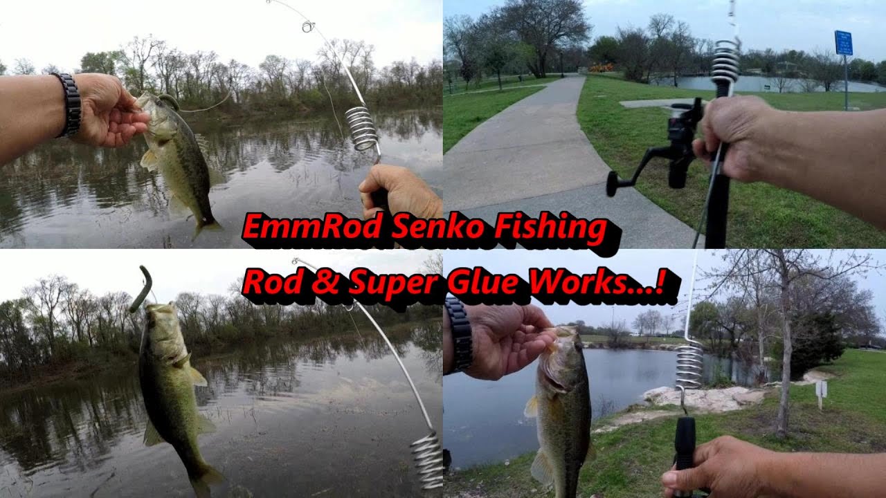 EmmRod Fishing for Pond Bass Fishing with Senkos and Super Glue