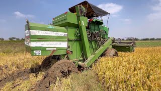 John Deere harvester working in mud | tractor videos |