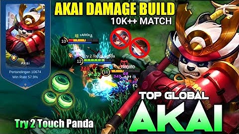 10K++ Match!! Akai Damage Build is Broken (PLEASE TRY) - Build Top 1 Global Akai ~ MLBB