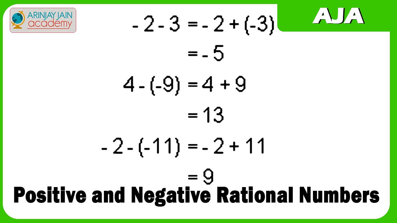 1027 positive and negative rational numbers youtube